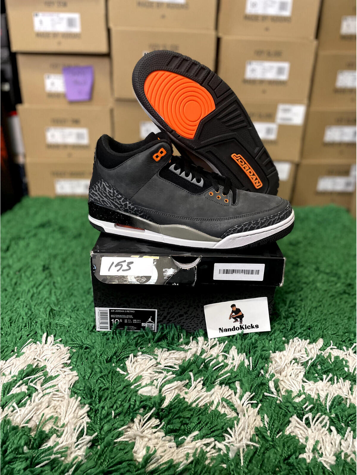 Nike Air Jordan 3 Retro Fear Pack Ct8532-080 Size 10.5m